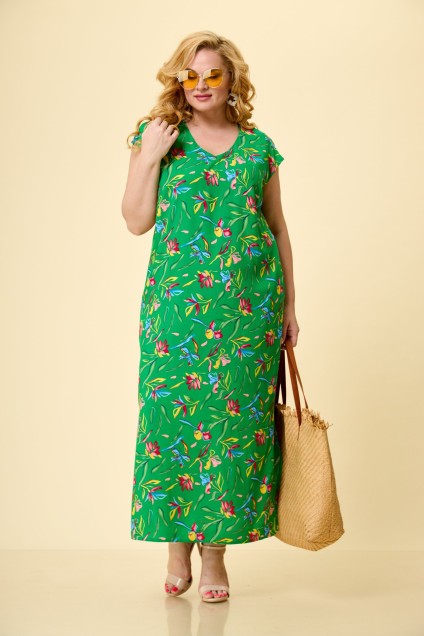 Платье 1721 зеленый TtricoTex Style