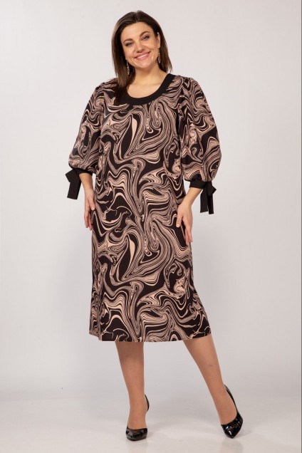Платье 22-20 коричнево-черный TtricoTex Style