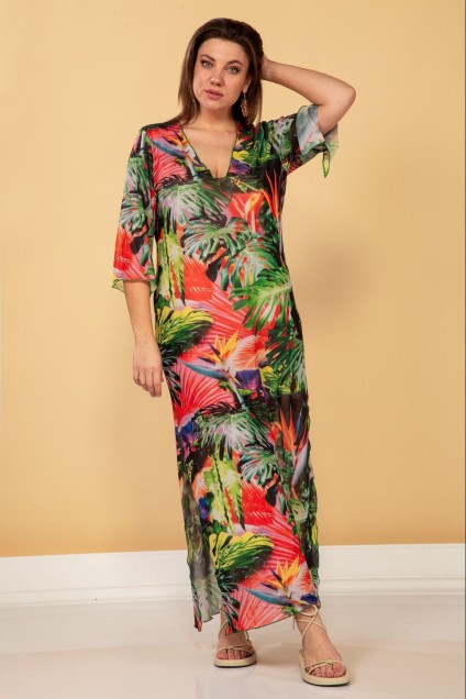 Платье 4221 тропический принт TtricoTex Style