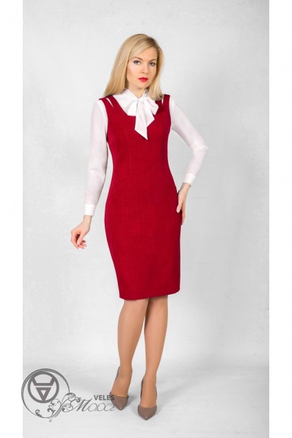 Сарафан+блузка 6817 красный TtricoTex Style