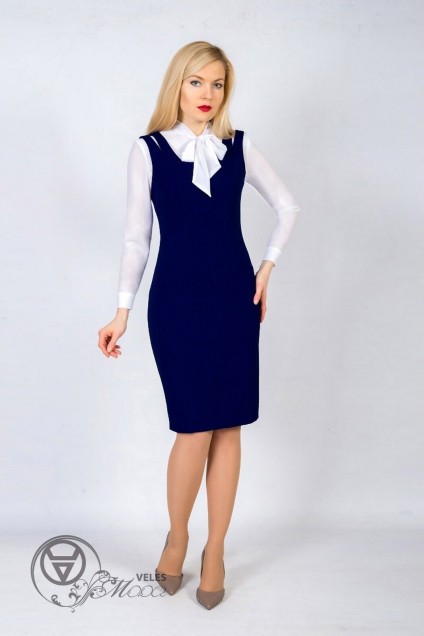 Сарафан+блузка 6817 синий TtricoTex Style
