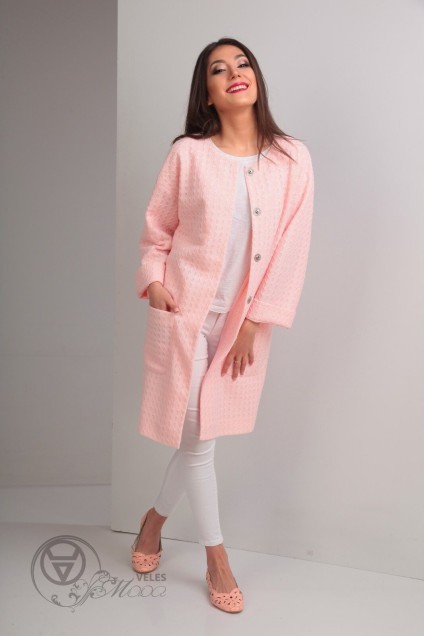 Пальто 5266 розовый Tvin