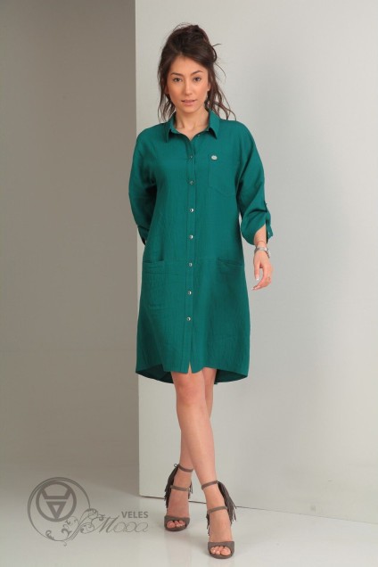 Платье 7419 зелено-бирюзовый Tvin