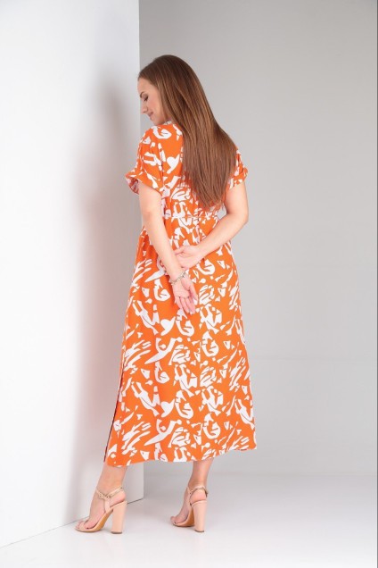 Платье 7733 оранжевый Tvin