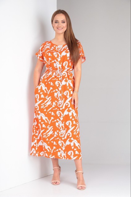 Платье 7733 оранжевый Tvin