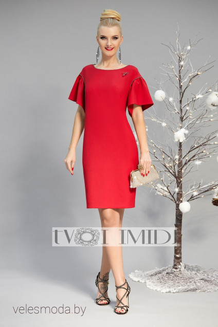 Платье 1180 красный Твой Имидж