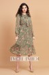 Платье 1295 оливковый+розовый Твой Имидж