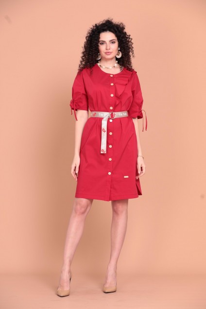 Платье 1371 красный Твой Имидж