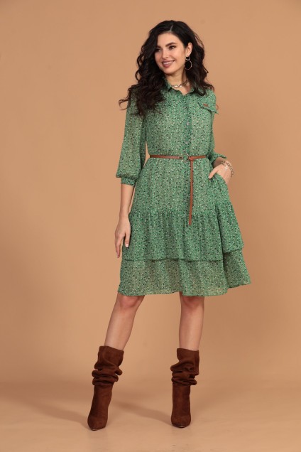 Платье 1422 зеленый Твой Имидж