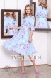 Платье 9931 голубой+цветы Твой Имидж