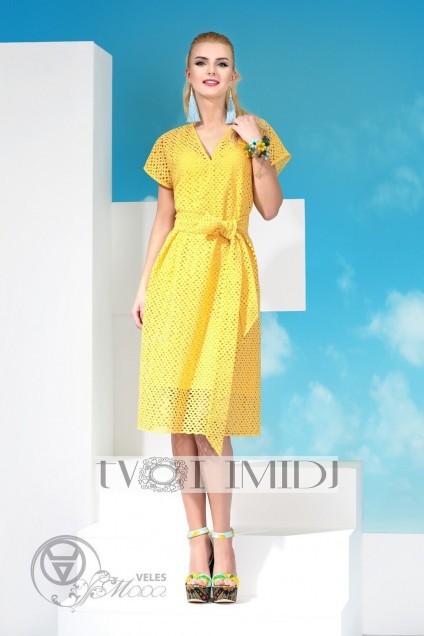 Платье 9959 желтый Твой Имидж