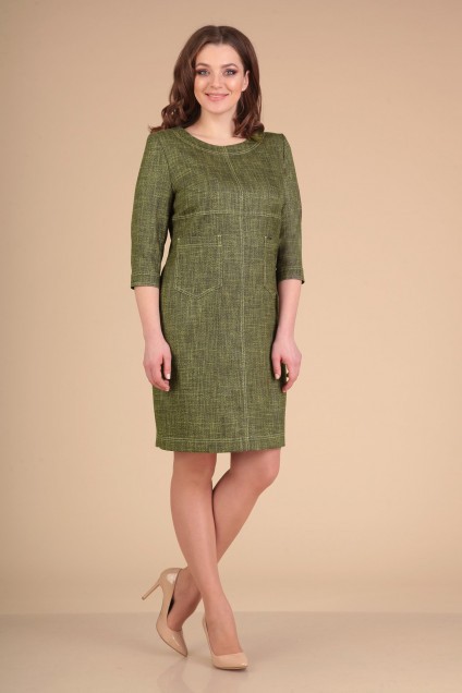 Платье 773 зеленый меланж VIOLA STYLE