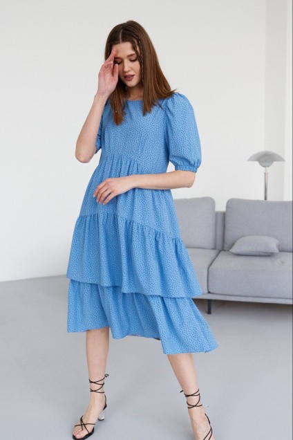 Платье 3302 голубой VIZANTI