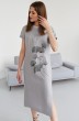 Платье 5028 серый абстракция VIZANTI