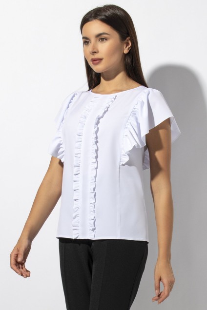 Блуза 645 белый VIZAVI TEKSTIL