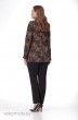 Жакет+блузка 1020 коричнево-бежевый VOLNA