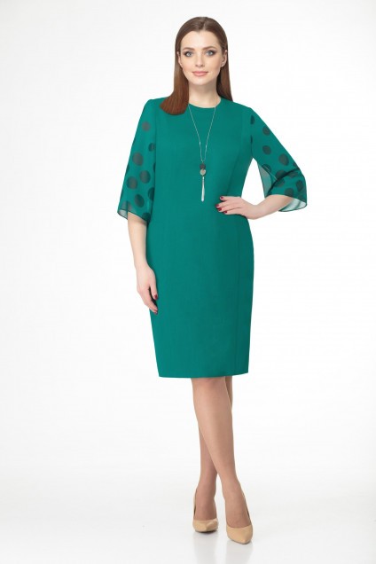 Платье 1181 бирюзово-зеленый VOLNA