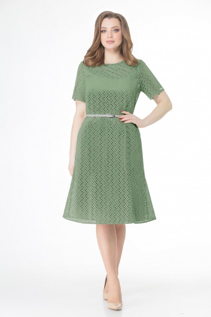 Платье 1194 яблочно-зеленый VOLNA