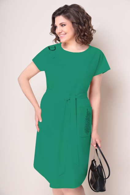 Платье 1246 ярко-зеленый VOLNA