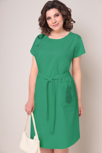 Платье 1246 зеленый VOLNA