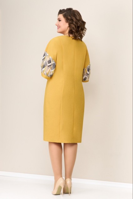 Платье 1285 горчично-желтый VOLNA