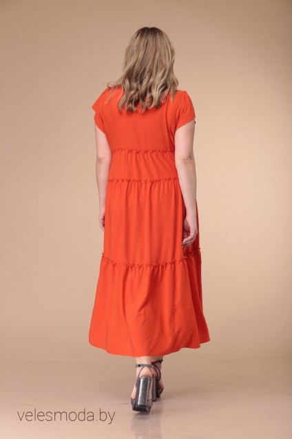Платье 1188-2 оранжевый VeritaModa