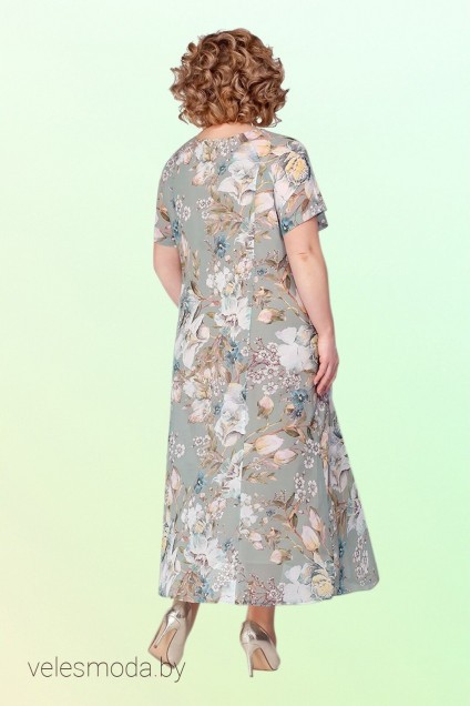 Платье 1062 оливковый Vitol Fashion