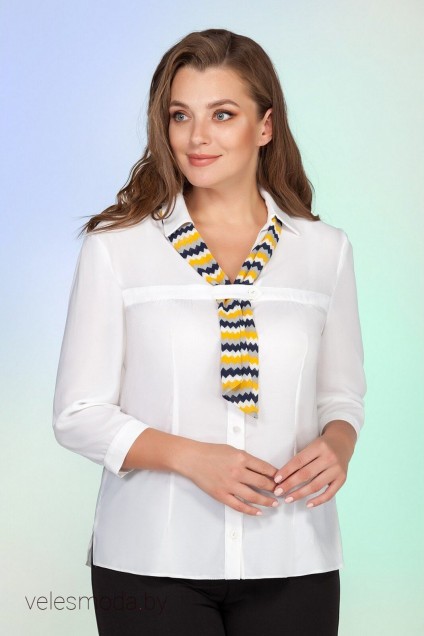 Блузка 106-1 белый Vitol Fashion