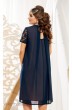 Платье 10893-1 синий+пудра Vittoria Queen