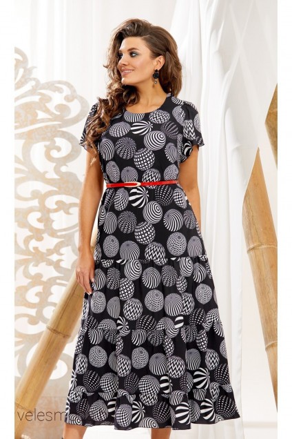 Платье 10993 черный+серый Vittoria Queen