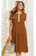 Платье 11373 горохи+коричневый Vittoria Queen