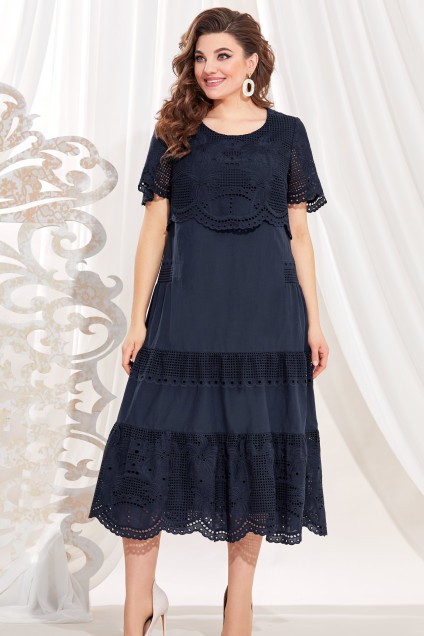 Платье 12573-1 темно-синий Vittoria Queen