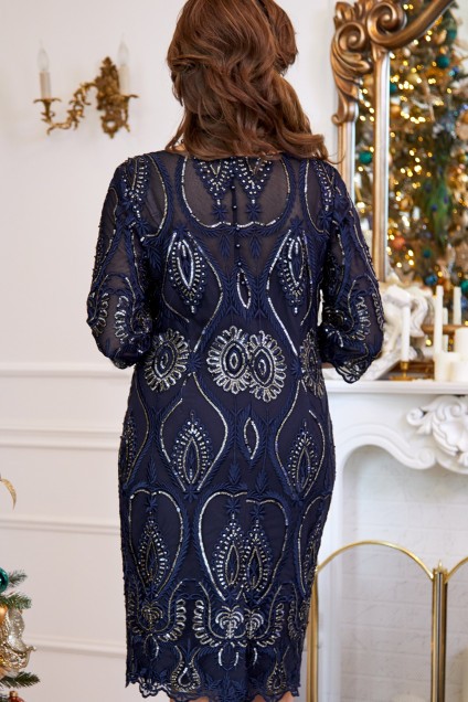 *Платье 14813-2 темно-синий Vittoria Queen
