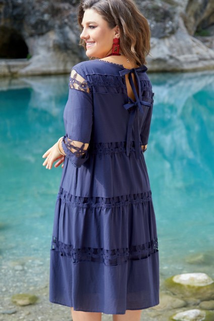 Платье 18493-1 темно-синий Vittoria Queen