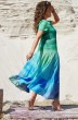 *Платье 18643 зелено-голубой градиент Vittoria Queen