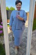 Костюм с юбкой 19363 серо-голубой Vittoria Queen