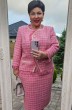 Костюм с юбкой 19883 клетка розовый Vittoria Queen