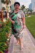 Платье 21213 принт зеленый + беж Vittoria Queen