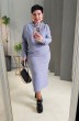 Костюм с юбкой 22103 серо-голубой Vittoria Queen