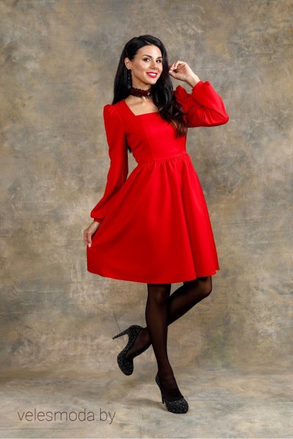 Платье 6111 красный YFS