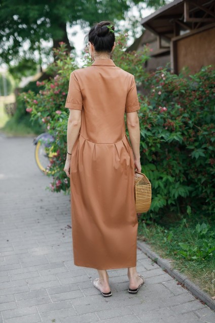 Платье 0809-21 коричневый YFS