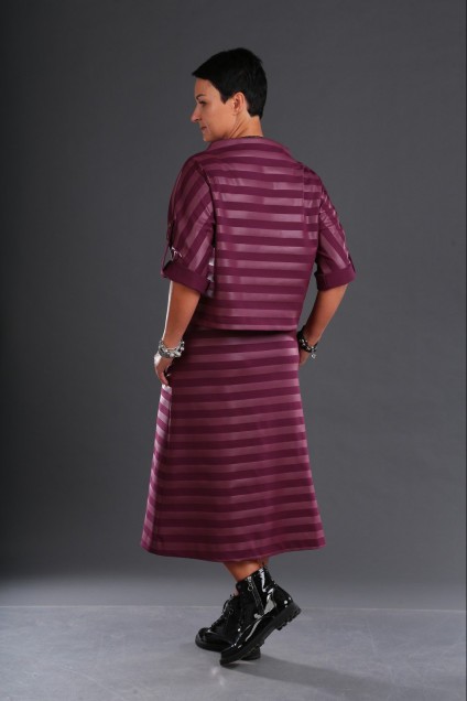 Костюм с юбкой 519 фуксия Zigzag Style