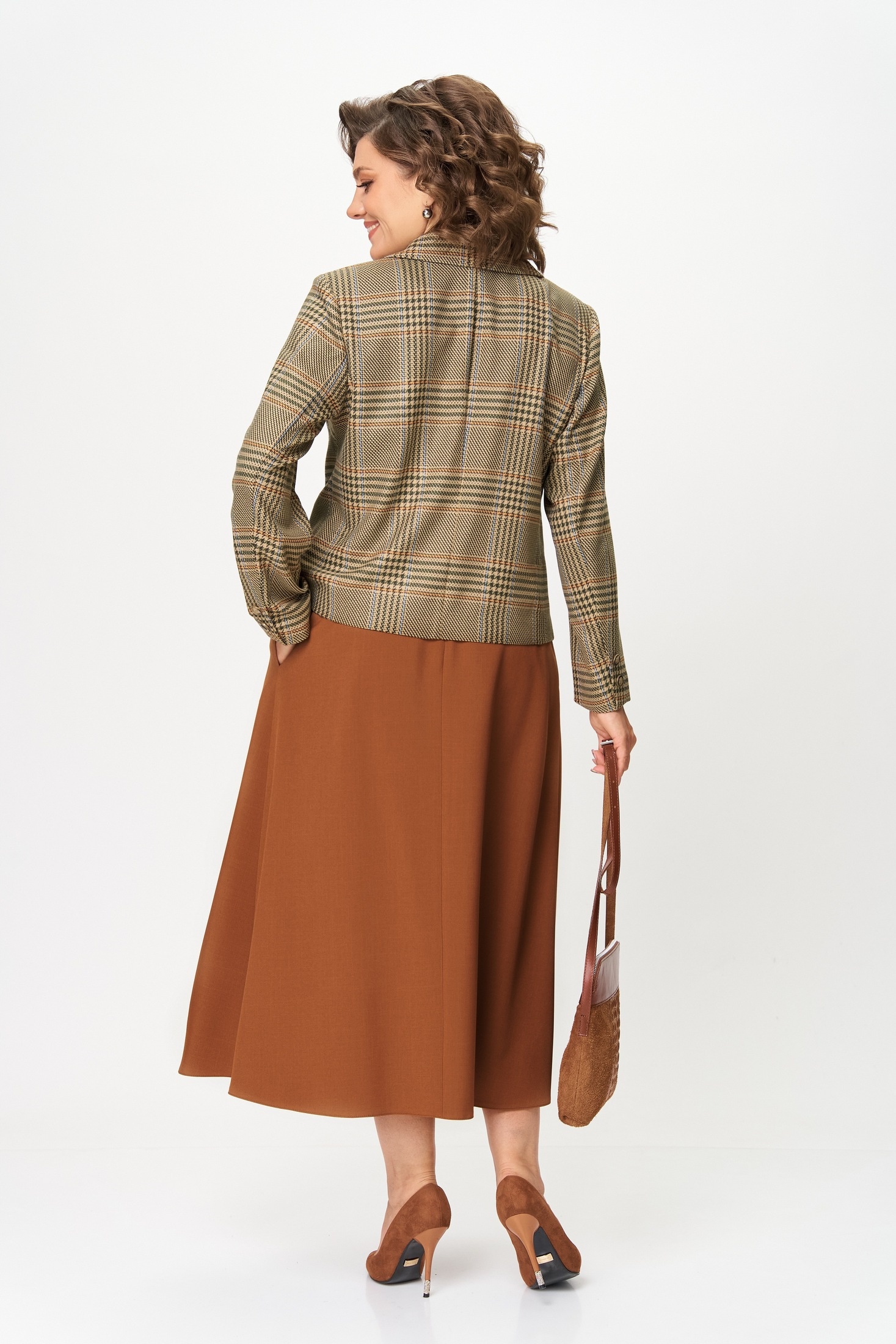 Костюм с юбкой 2417А бурбон AIRA style фото 2 Костюм с юбкой 2417А бурбон AIRA style фото 2