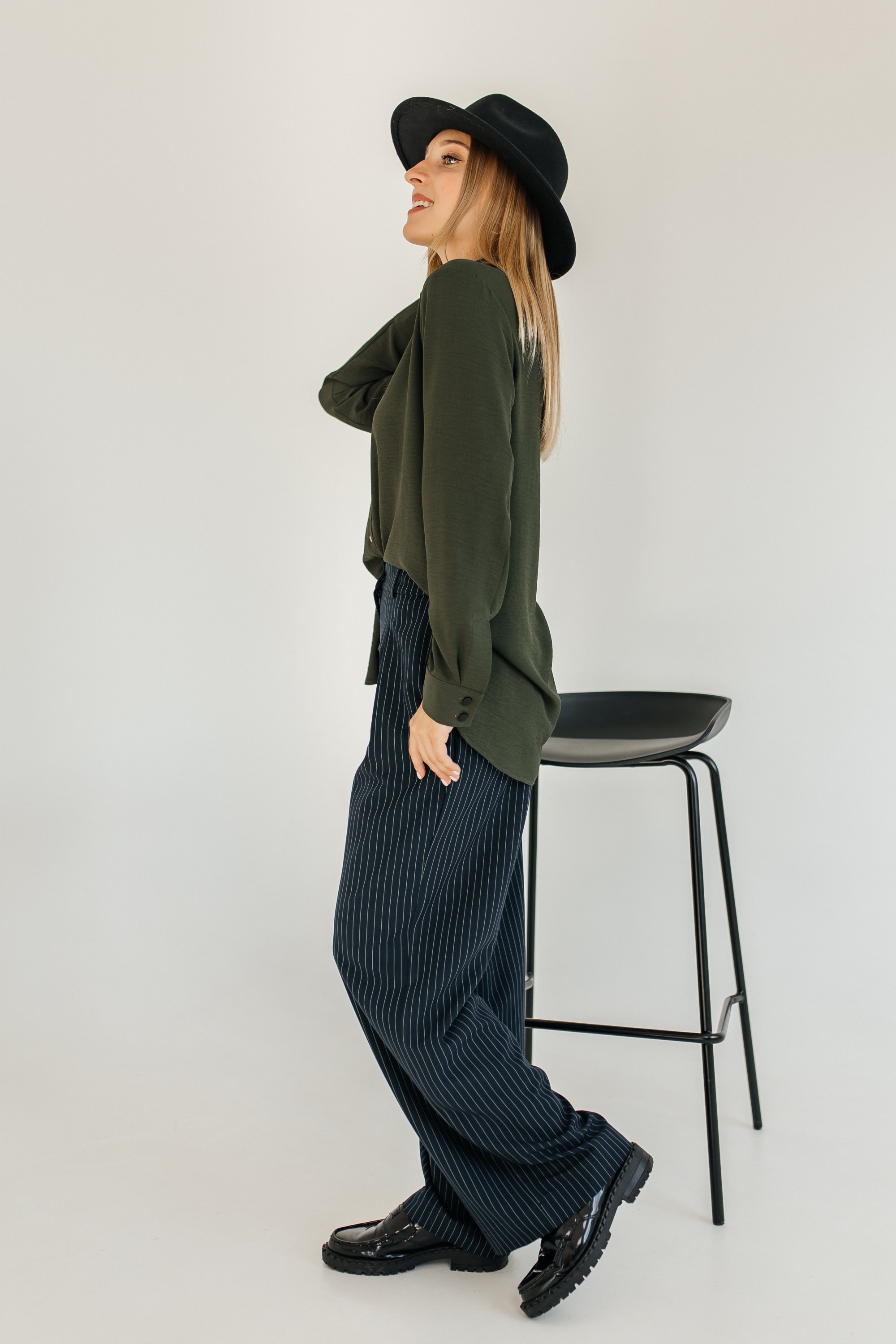 Брюки 1009 полоска Ambera style купить в интернет магазине Велесмода