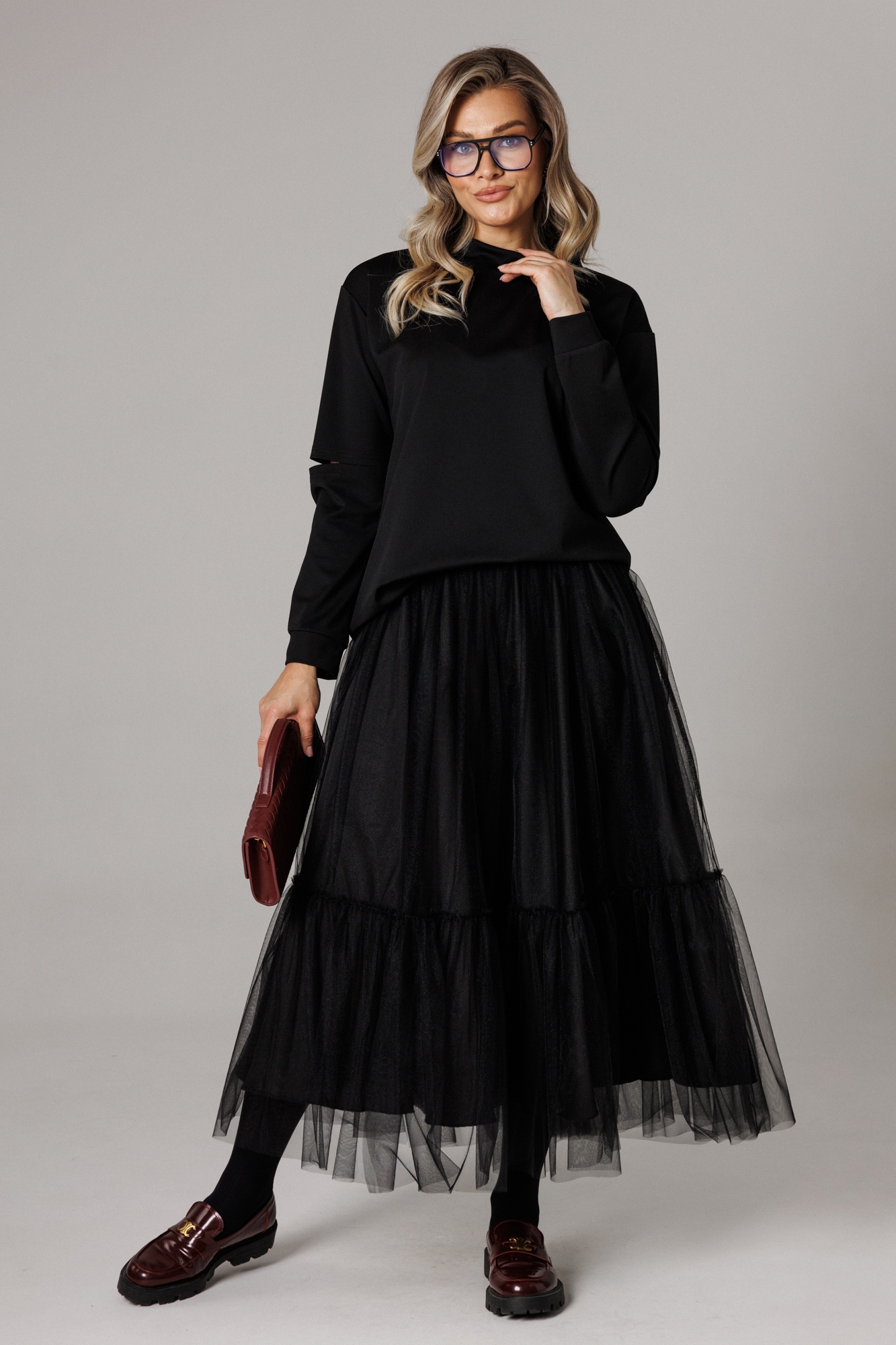 Костюм с юбкой 1294 черный Anastasia Костюм с юбкой 1294 черный Anastasia