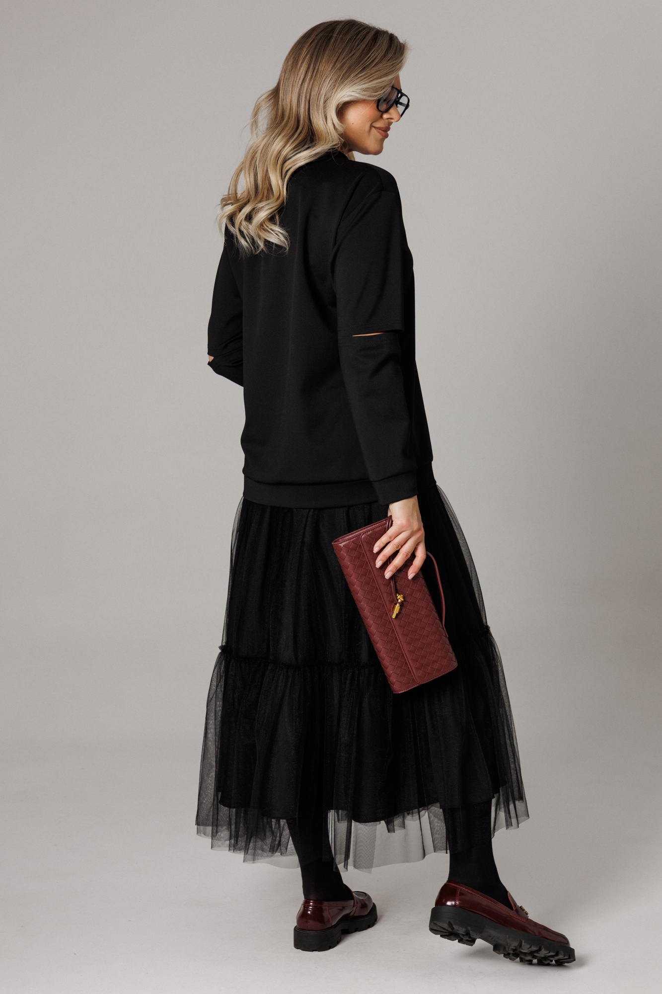 Костюм с юбкой 1294 черный Anastasia фото 5 Костюм с юбкой 1294 черный Anastasia фото 5