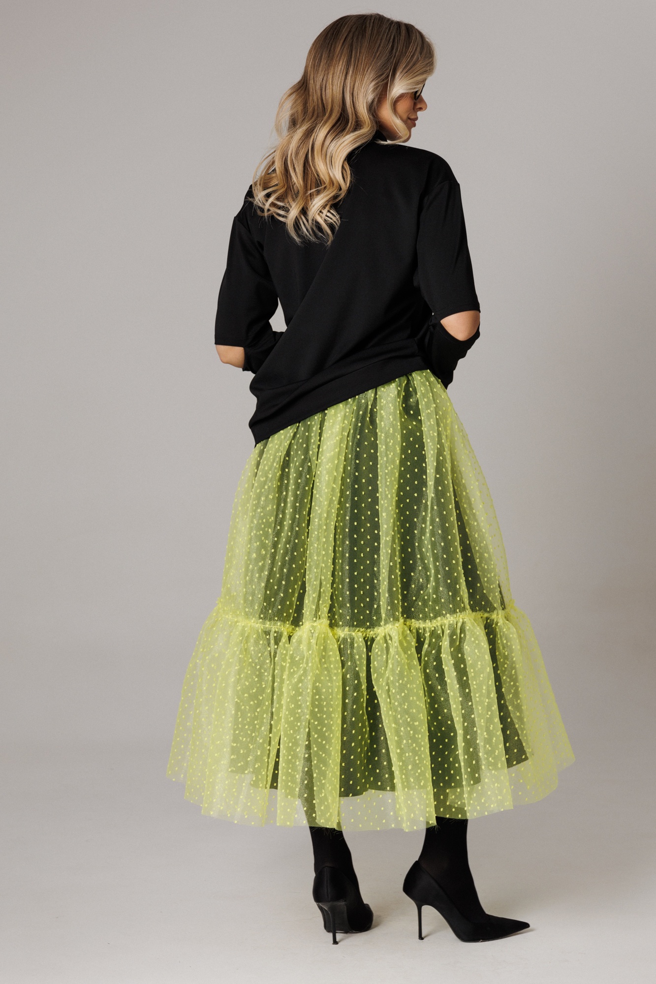 Костюм с юбкой 1298 черный + лимонный Anastasia фото 5 Костюм с юбкой 1298 черный + лимонный Anastasia фото 5