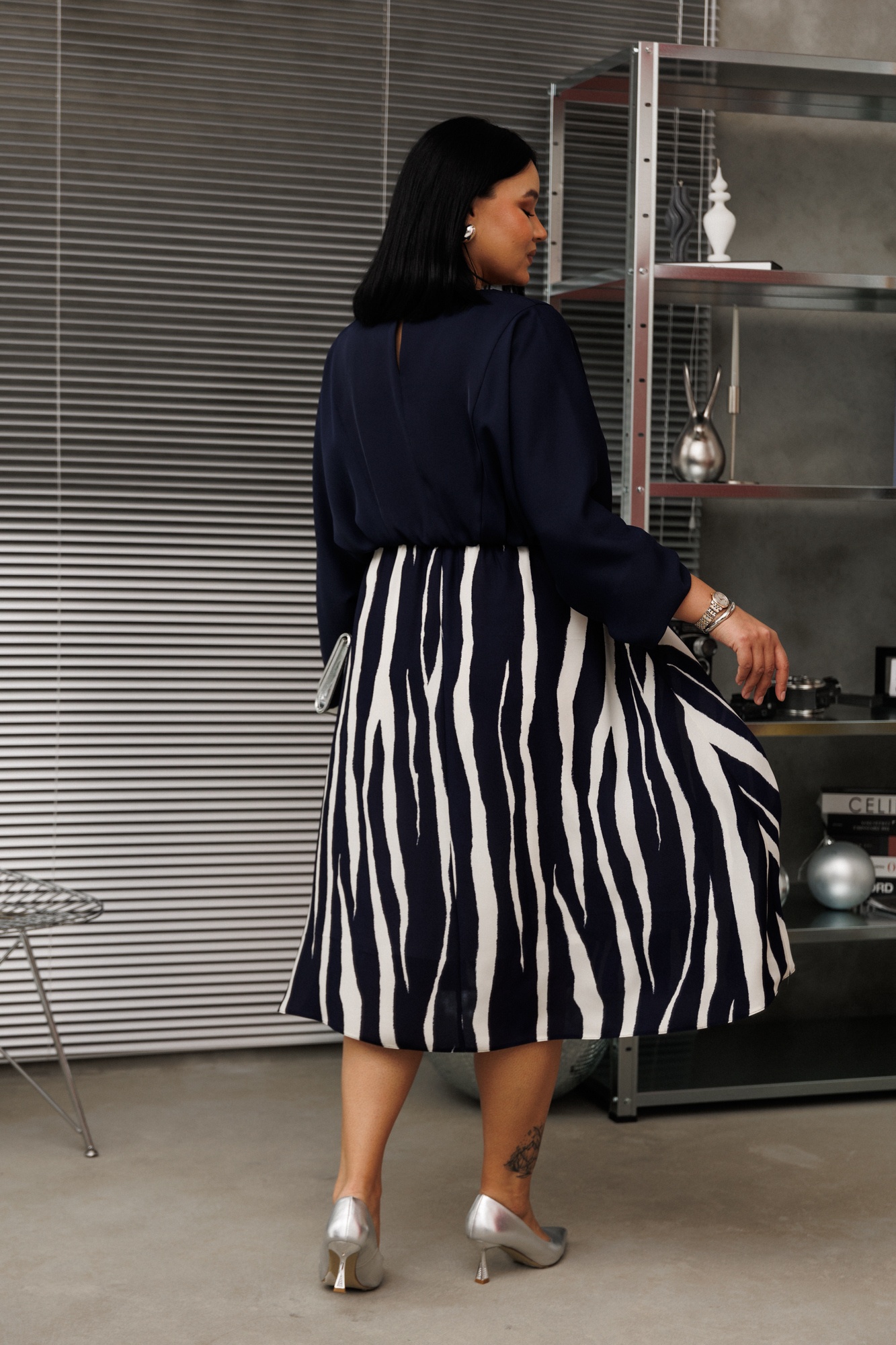 Платье 1302 темно-синий Anastasia