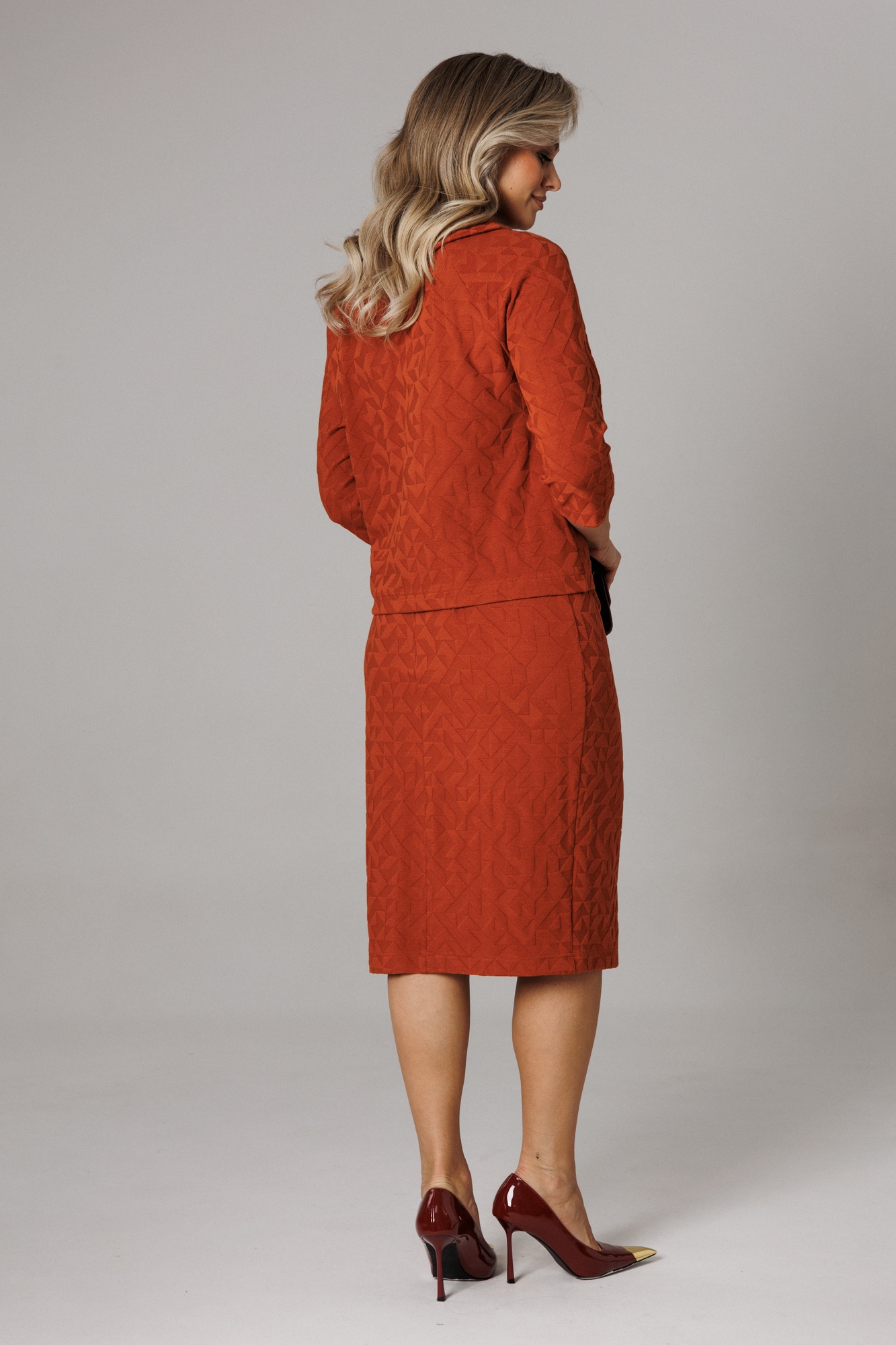 Костюм с юбкой 1303 терракот Anastasia фото 2 Костюм с юбкой 1303 терракот Anastasia фото 2