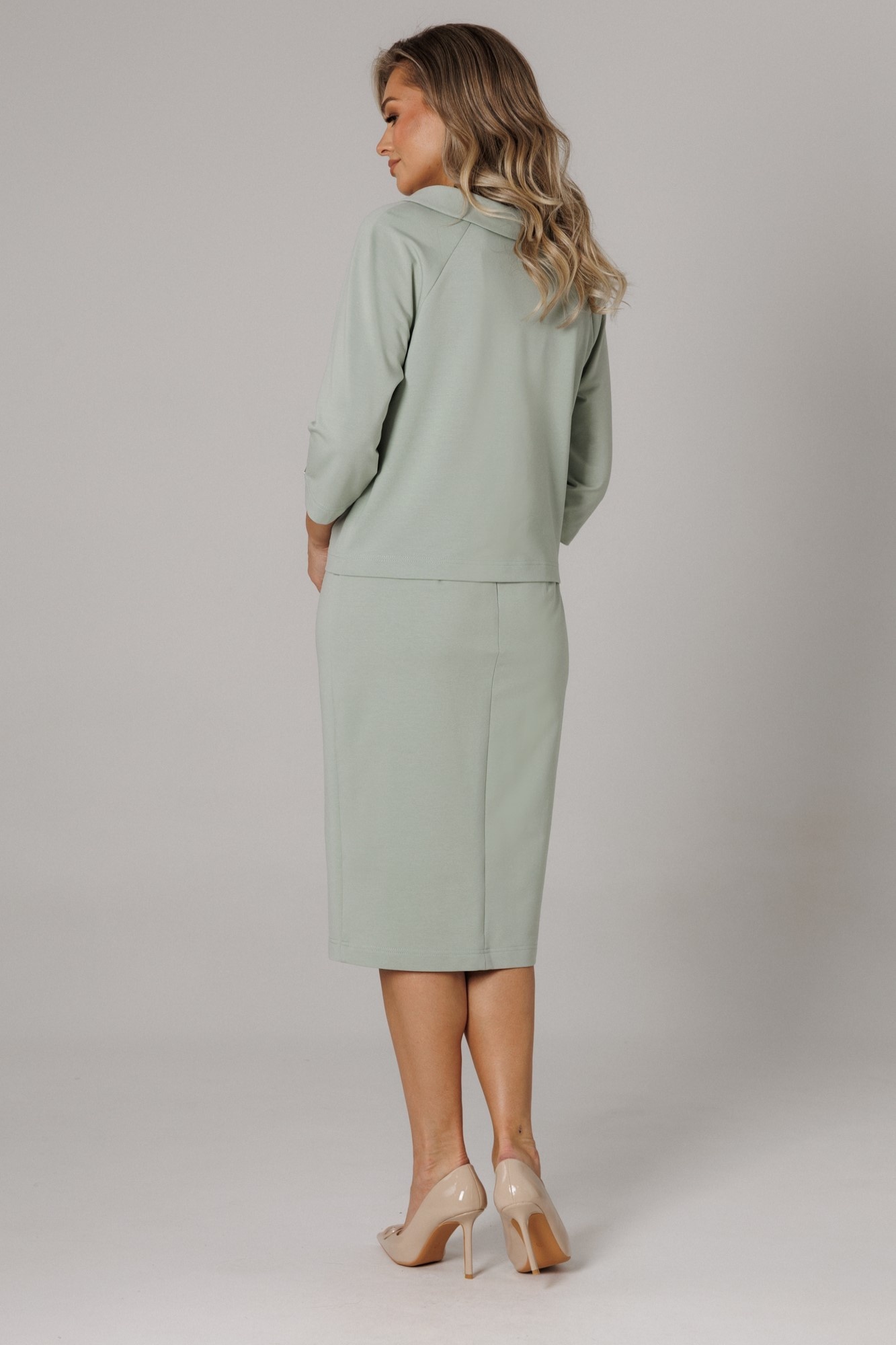 Костюм с юбкой 1303-1 мята Anastasia фото 2 Костюм с юбкой 1303-1 мята Anastasia фото 2